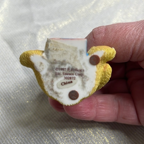 Vintage Cherished Teddies 5 Birthday Bear 1997 Blue Bow and Block Enesco Hillman - Picture 6 of 8